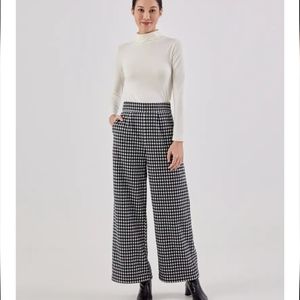 NWT Love Bonito Chiara Houndstooth High Waist Trousers